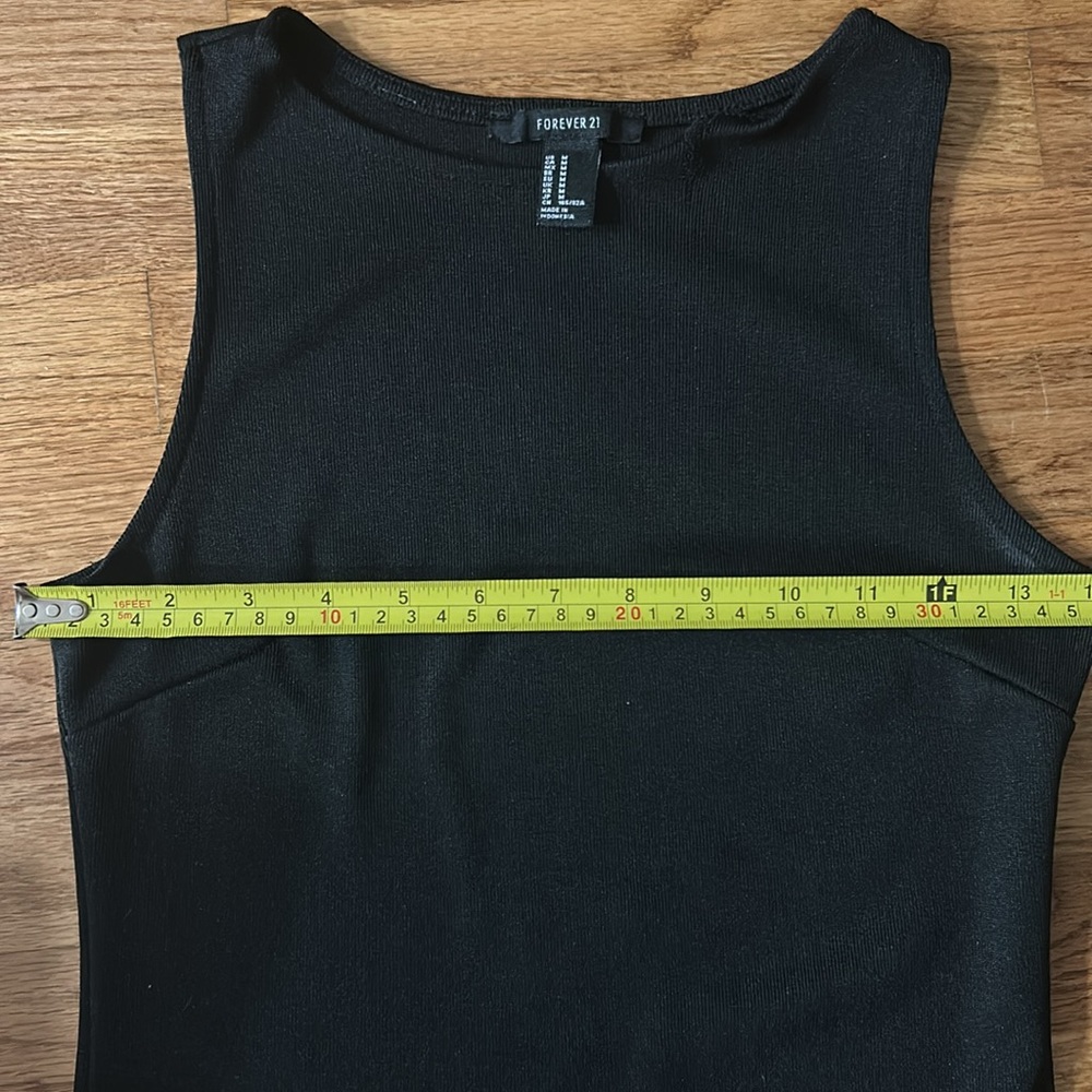 Forever 21 Black Stretchy Bodycon Midi Dress size Medium - Picture 10 of 10